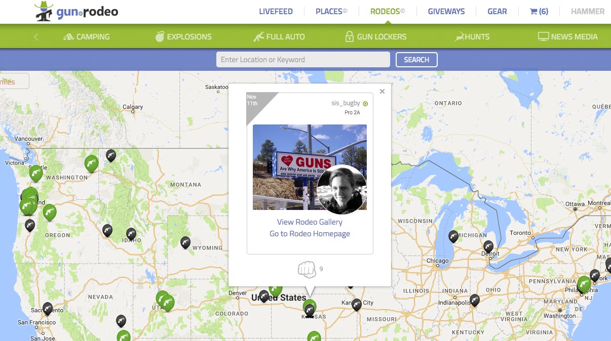 Gun.Rodeo's RODEOFEED: Geo-Location helps engage customers and determine marketing outreach